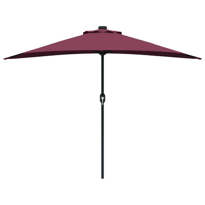 Gartenparasol Bordeauxrot 294 x 150 x 224 cm Stoff