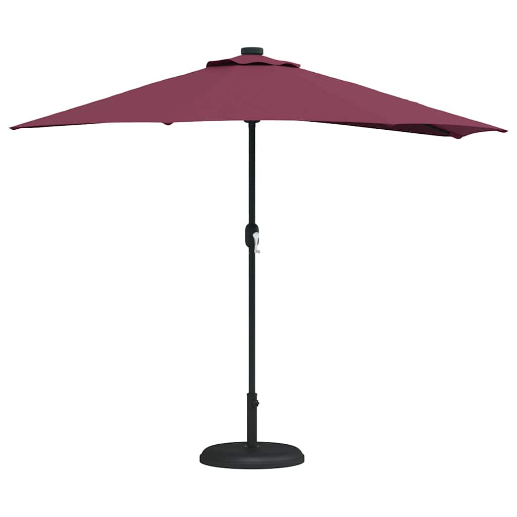 Gartenparasol Bordeauxrot 294 x 150 x 224 cm Stoff