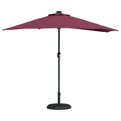 Gartenparasol Bordeauxrot 294 x 150 x 224 cm Stoff