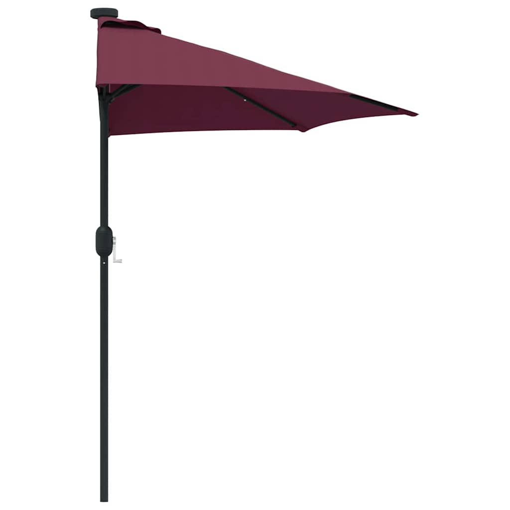 Gartenparasol Bordeauxrot 294 x 150 x 224 cm Stoff