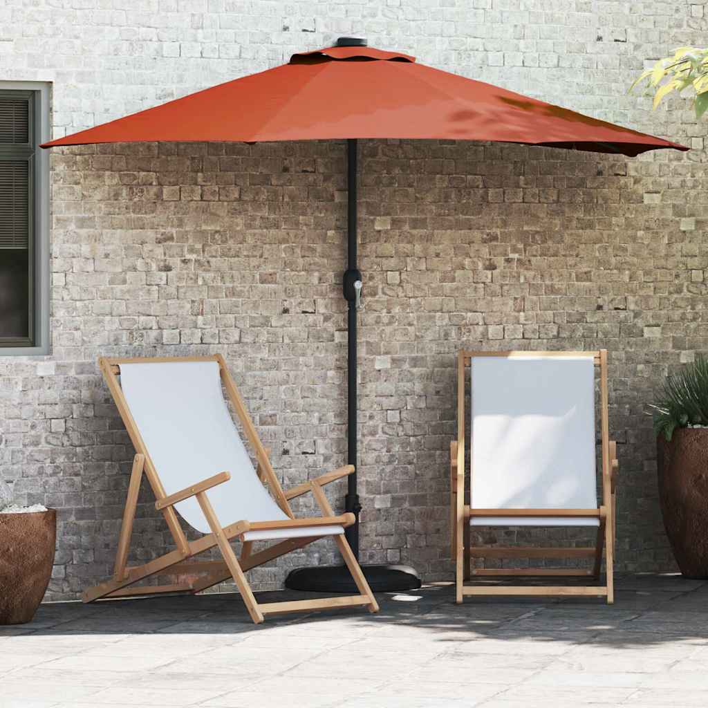 Gartenparasol Terrakotta 294 x 150 x 224 cm Stoff
