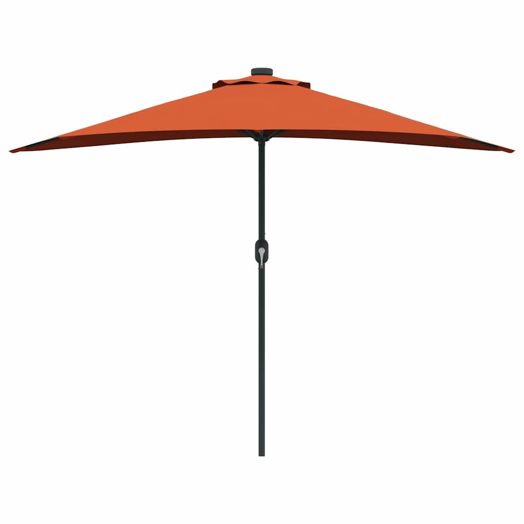 Gartenparasol Terrakotta 294 x 150 x 224 cm Stoff