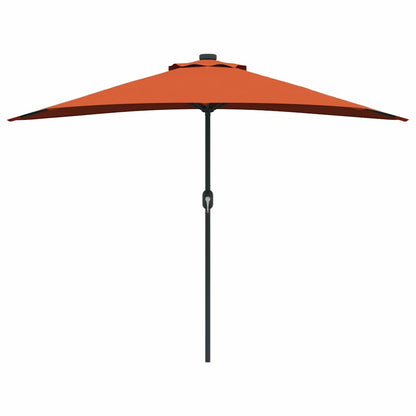 Gartenparasol Terrakotta 294 x 150 x 224 cm Stoff