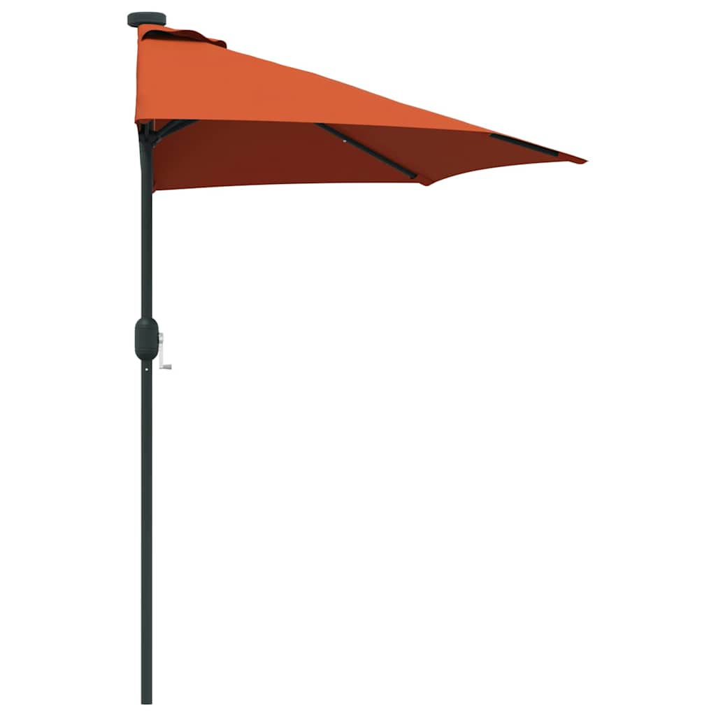 Gartenparasol Terrakotta 294 x 150 x 224 cm Stoff