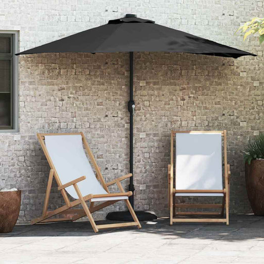 Gartenparasol Schwarz 294 x 150 x 224 cm Stoff