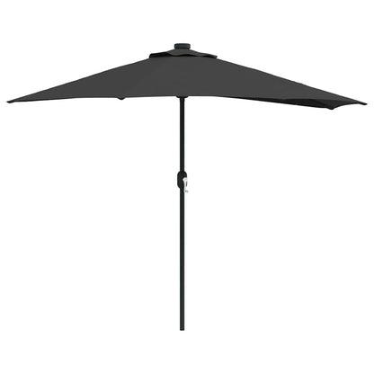 Gartenparasol Schwarz 294 x 150 x 224 cm Stoff
