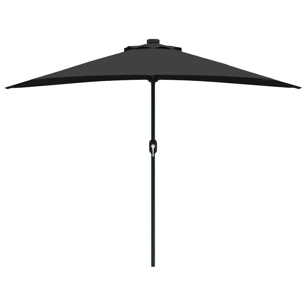 Gartenparasol Schwarz 294 x 150 x 224 cm Stoff
