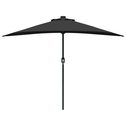 Gartenparasol Schwarz 294 x 150 x 224 cm Stoff