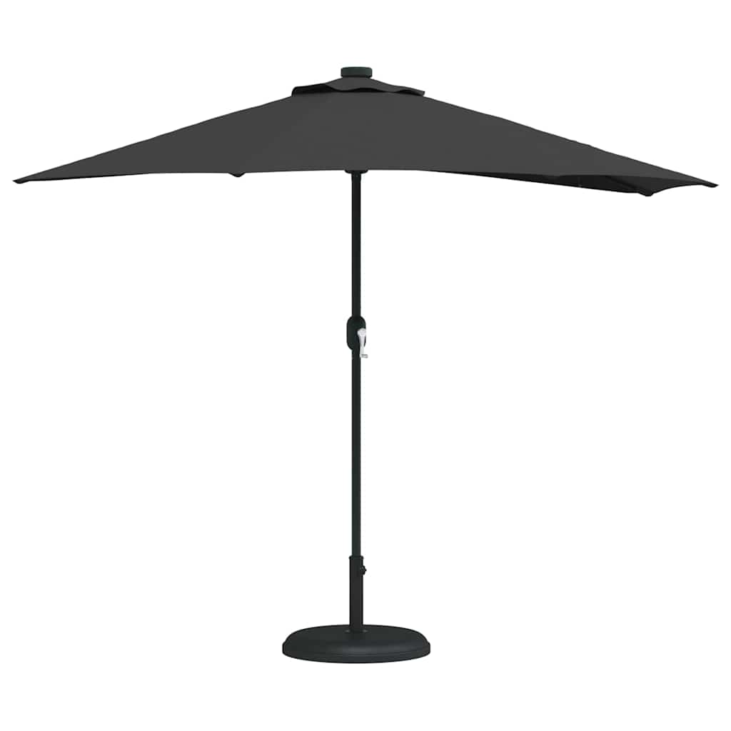 Gartenparasol Schwarz 294 x 150 x 224 cm Stoff