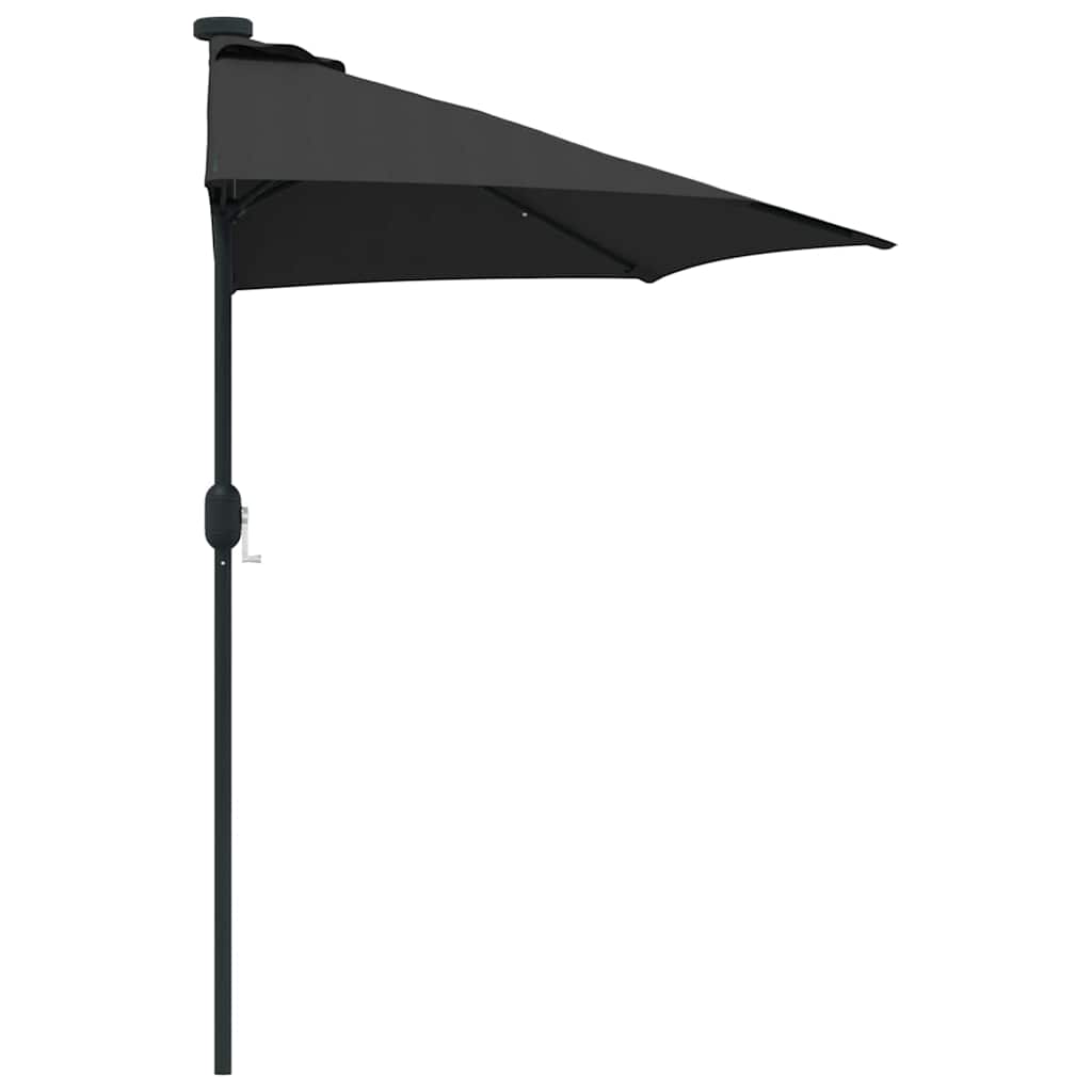 Gartenparasol Schwarz 294 x 150 x 224 cm Stoff