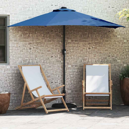 Gartenparasol Azurblau 294 x 150 x 224 cm Stoff