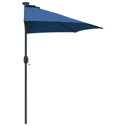 Gartenparasol Azurblau 294 x 150 x 224 cm Stoff
