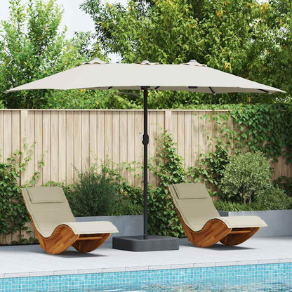 Gartenparasol Sand 385 x 209 x 244 cm Stoff