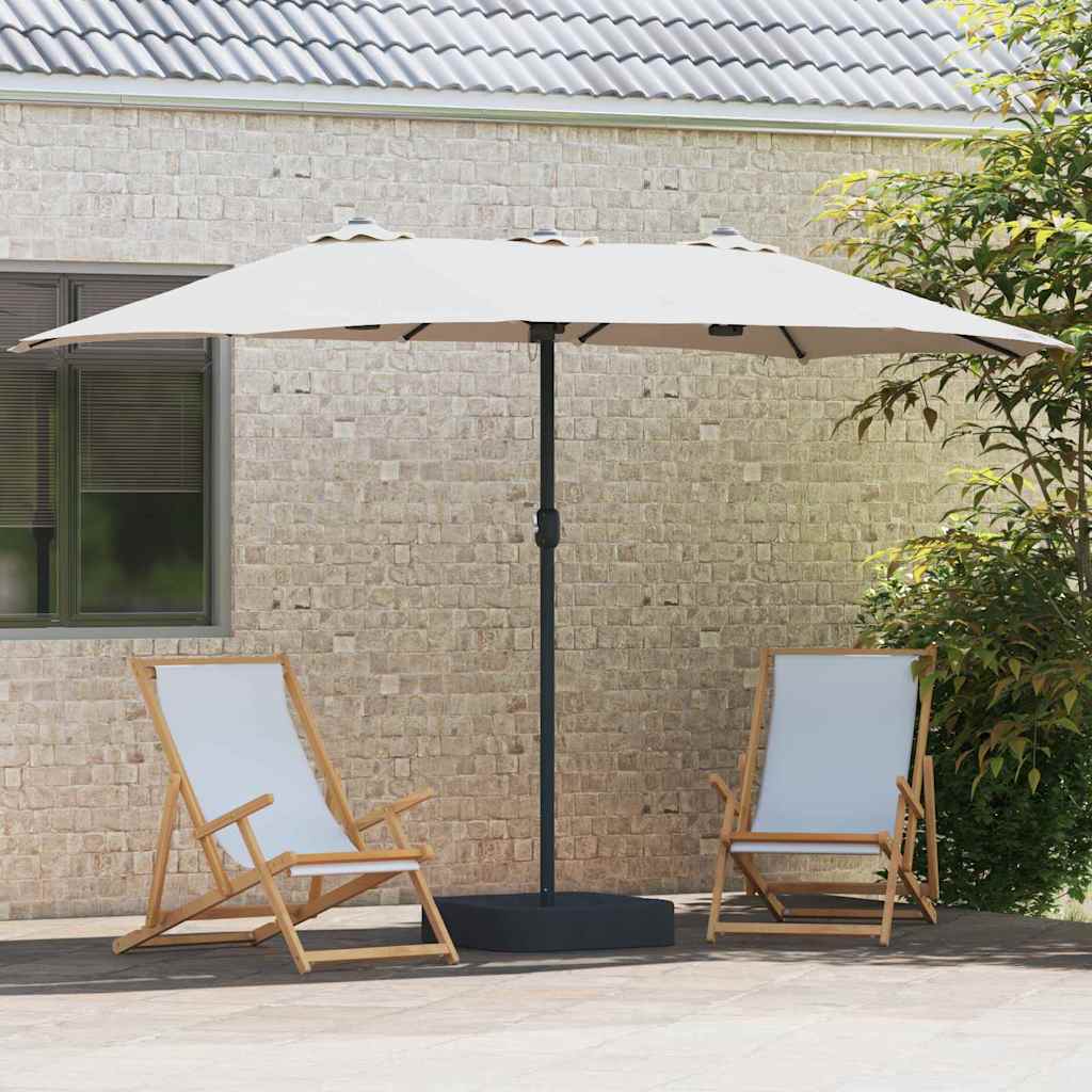 Gartenparasol Sand 385 x 209 x 244 cm Stoff