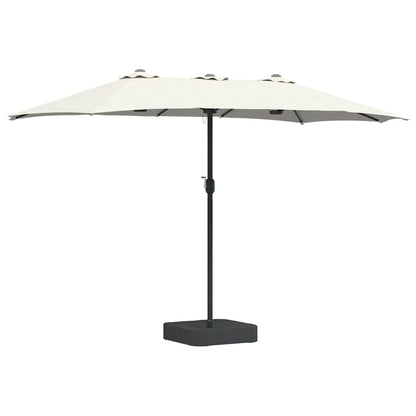 Gartenparasol Sand 385 x 209 x 244 cm Stoff