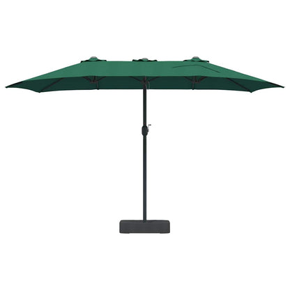 Gartenparasol Grün 385 x 209 x 244 cm Stoff