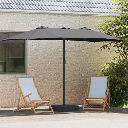 Gartenparasol Anthrazit 385 x 209 x 244 cm Stoff