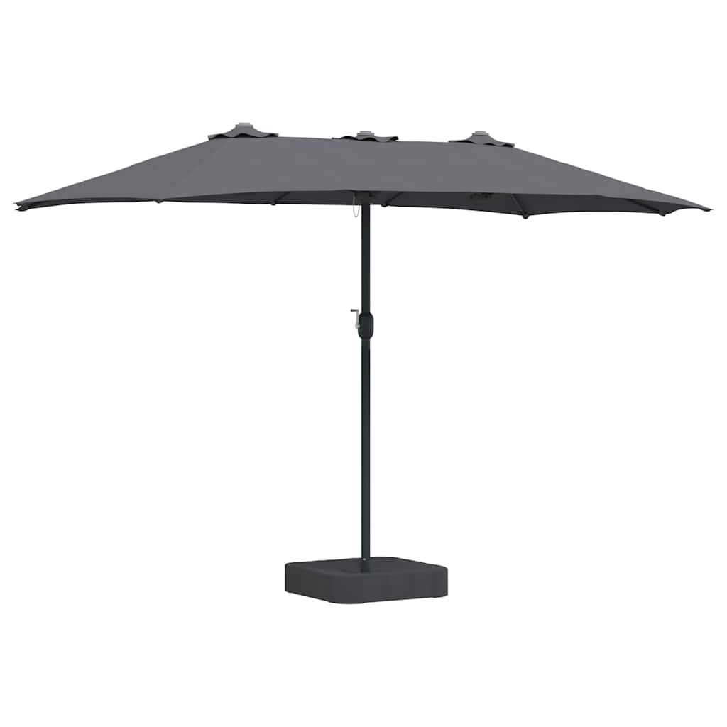 Gartenparasol Anthrazit 385 x 209 x 244 cm Stoff