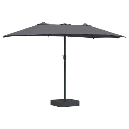 Gartenparasol Anthrazit 385 x 209 x 244 cm Stoff