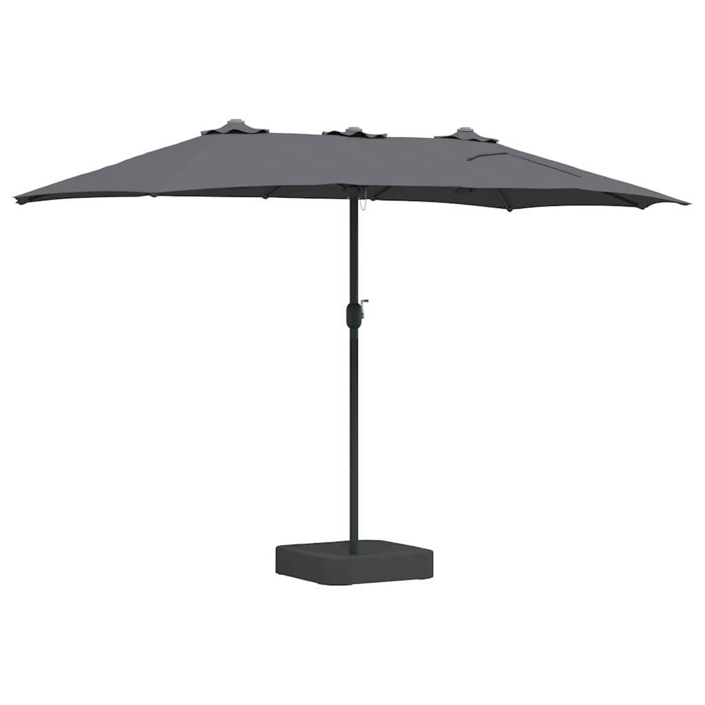 Gartenparasol Anthrazit 385 x 209 x 244 cm Stoff