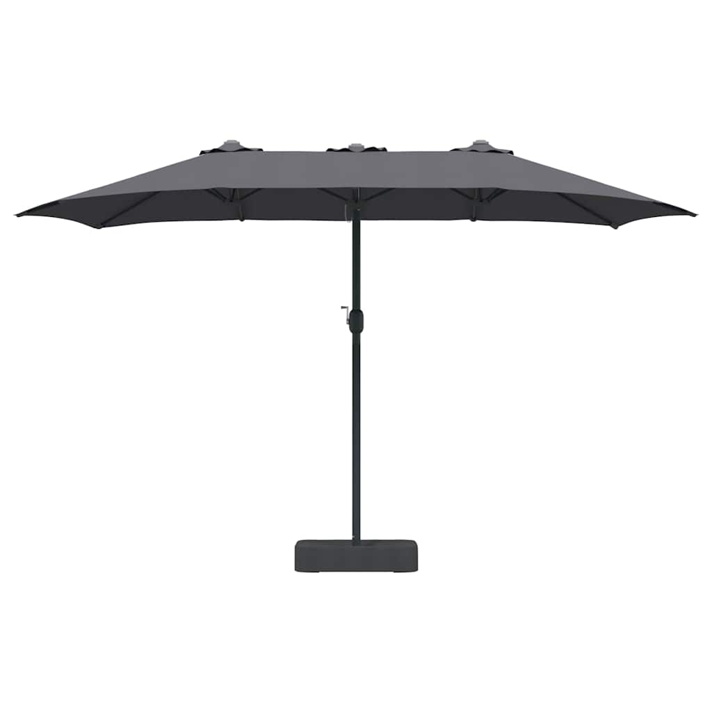 Gartenparasol Anthrazit 385 x 209 x 244 cm Stoff