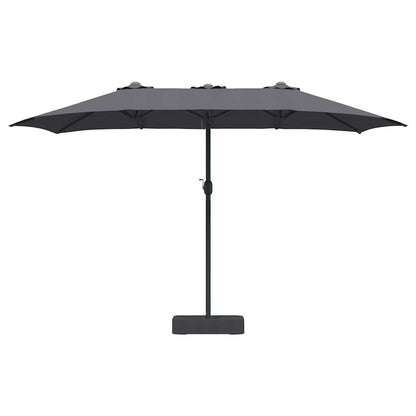 Gartenparasol Anthrazit 385 x 209 x 244 cm Stoff