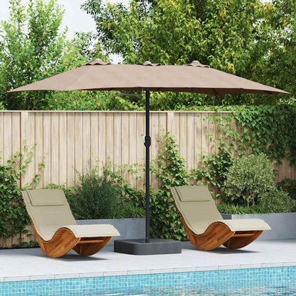 Gartenparasol Taupe 385 x 209 x 244 cm Stoff
