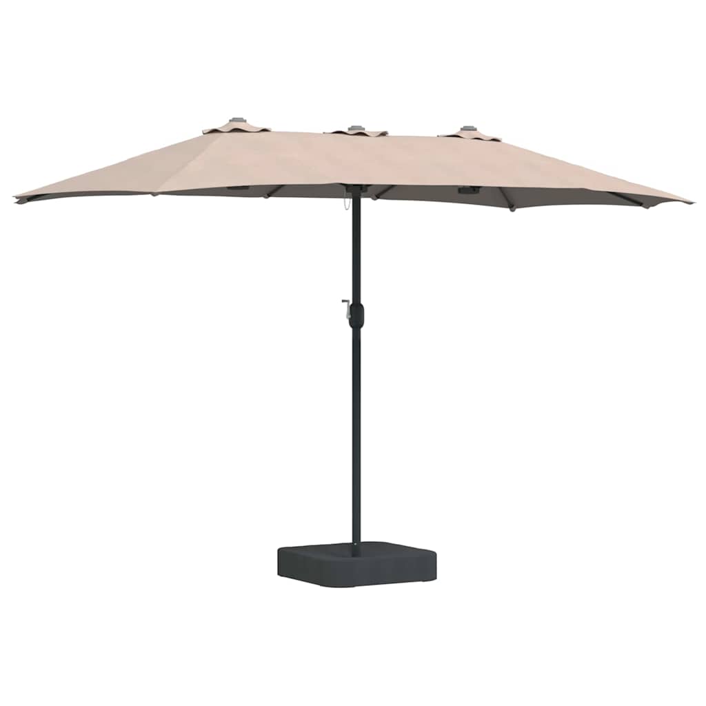 Gartenparasol Taupe 385 x 209 x 244 cm Stoff