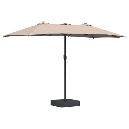 Gartenparasol Taupe 385 x 209 x 244 cm Stoff