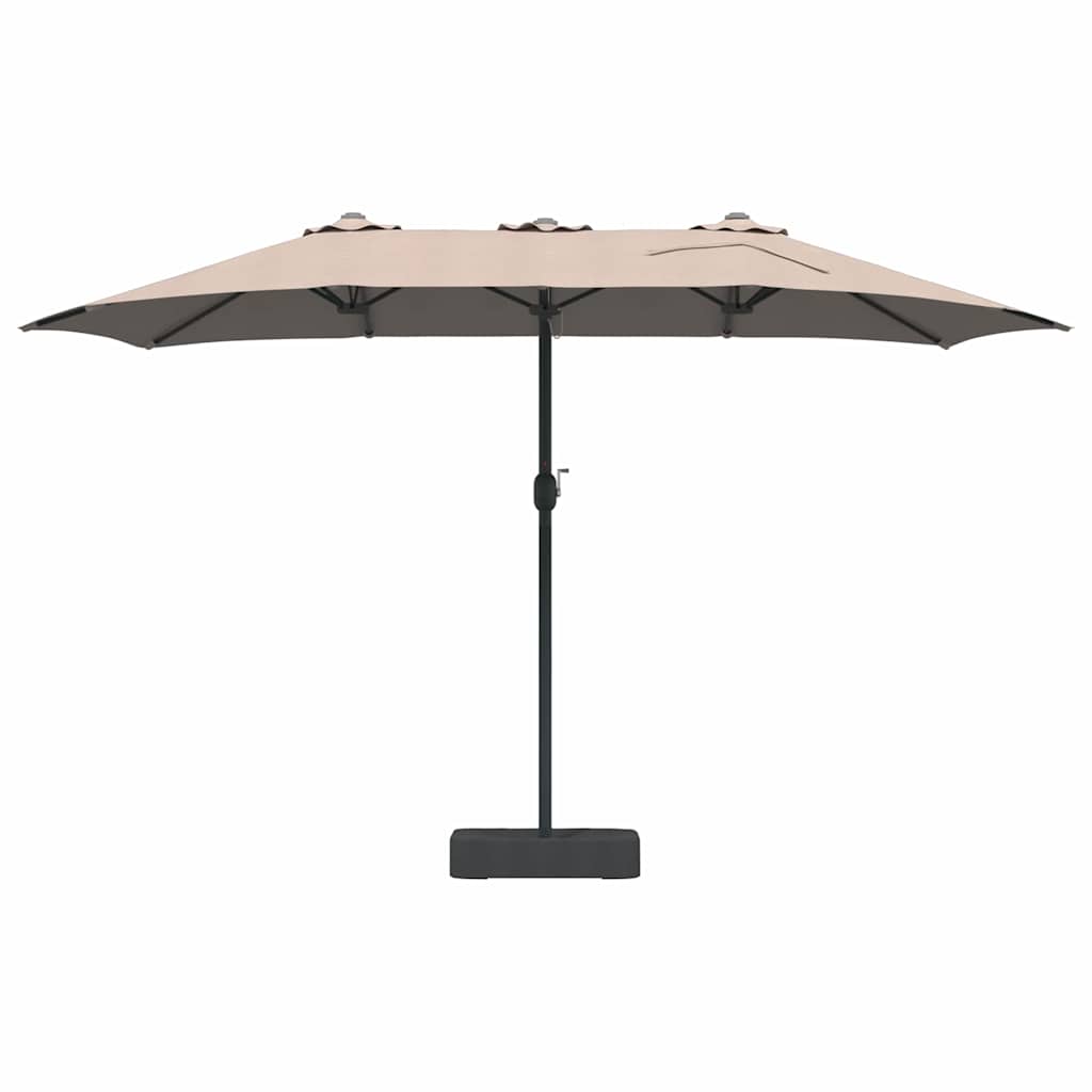 Gartenparasol Taupe 385 x 209 x 244 cm Stoff