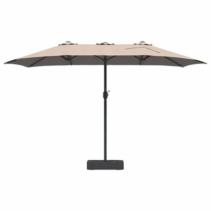 Gartenparasol Taupe 385 x 209 x 244 cm Stoff