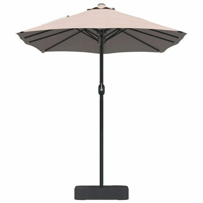 Gartenparasol Taupe 385 x 209 x 244 cm Stoff