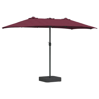 Gartenparasol Bordeauxrot 385 x 209 x 244 cm Stoff