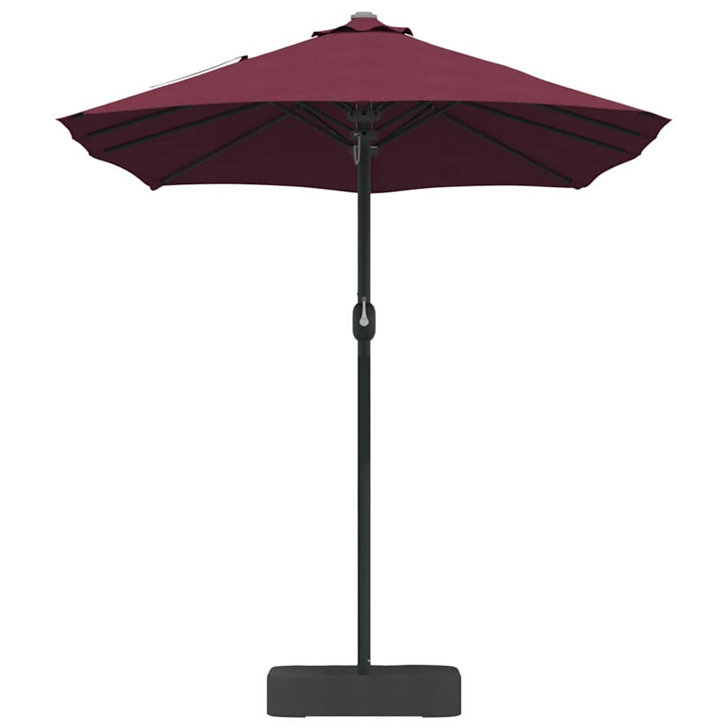 Gartenparasol Bordeauxrot 385 x 209 x 244 cm Stoff