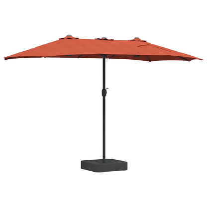 Gartenparasol Terrakotta 385 x 209 x 244 cm Stoff