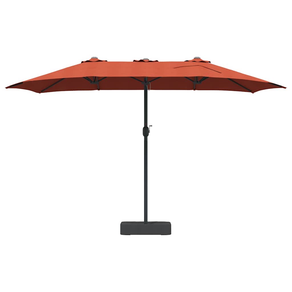 Gartenparasol Terrakotta 385 x 209 x 244 cm Stoff