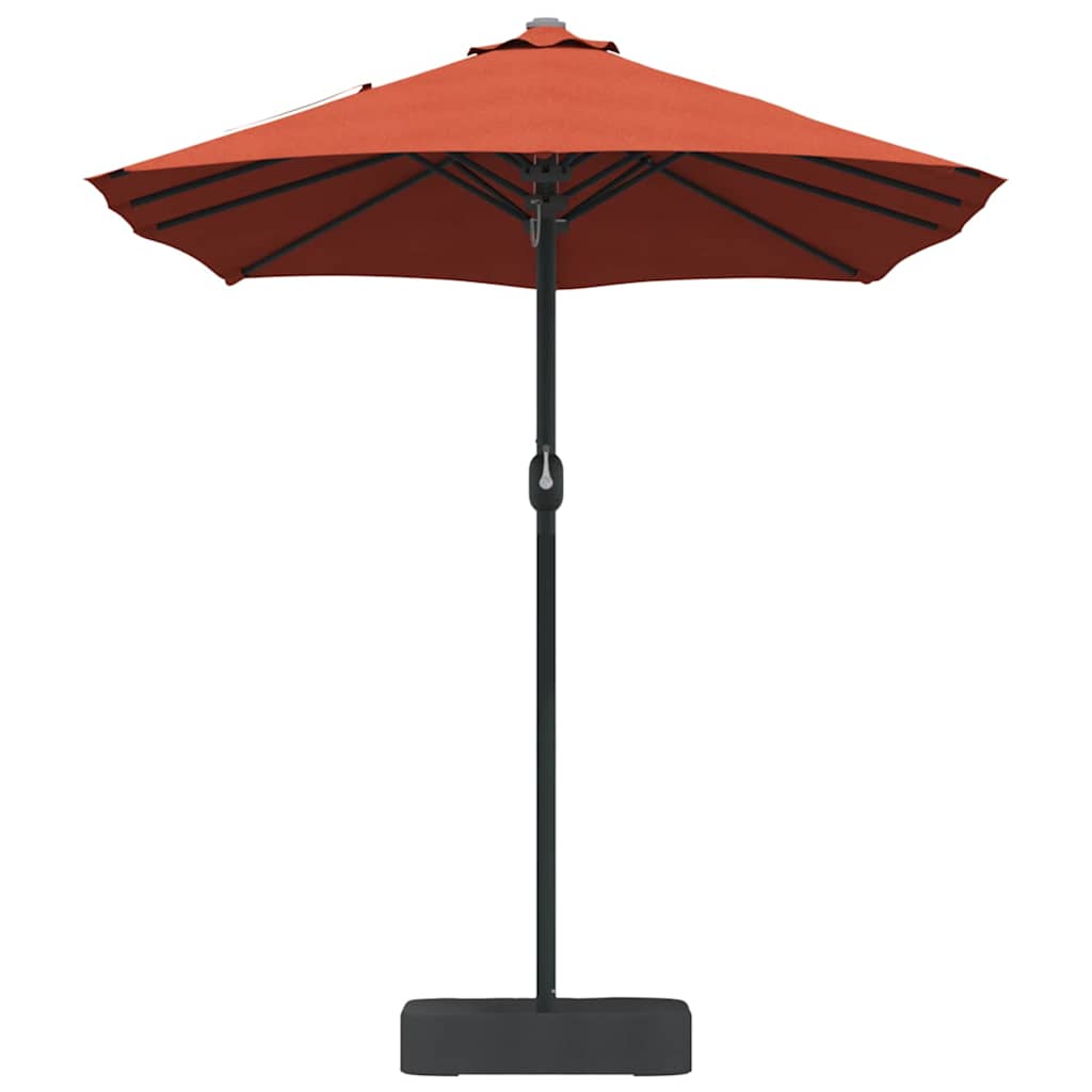 Gartenparasol Terrakotta 385 x 209 x 244 cm Stoff