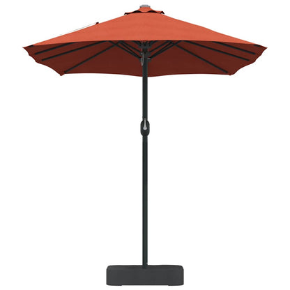 Gartenparasol Terrakotta 385 x 209 x 244 cm Stoff