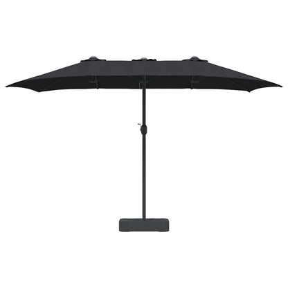 Gartenparasol Schwarz 385 x 209 x 244 cm Stoff