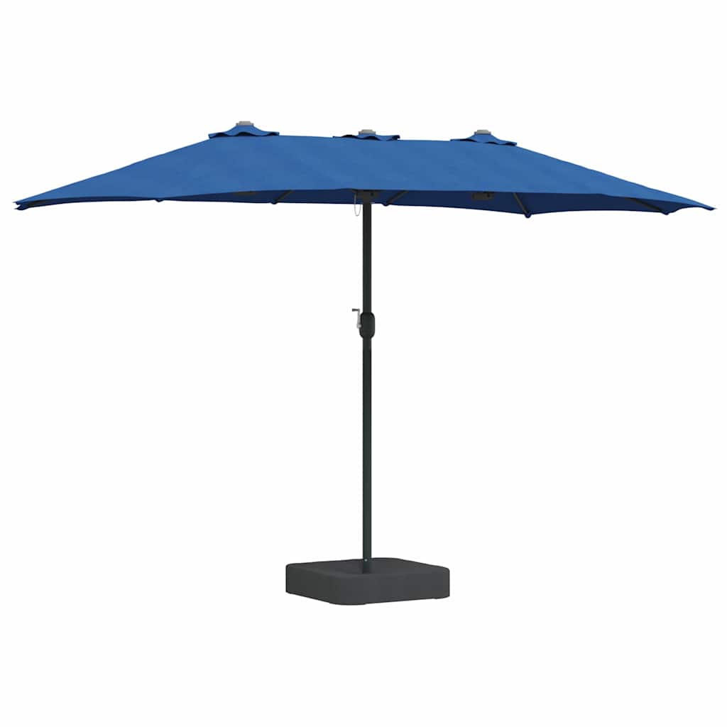Gartenparasol Blau 385 x 209 x 244 cm Stoff