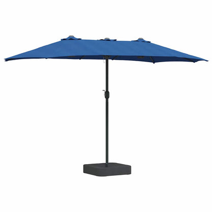Gartenparasol Blau 385 x 209 x 244 cm Stoff