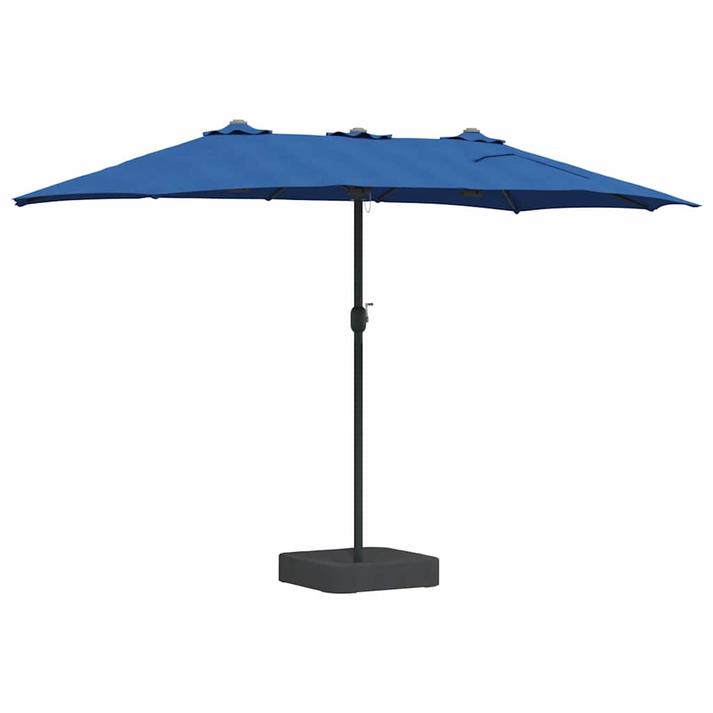 Gartenparasol Blau 385 x 209 x 244 cm Stoff