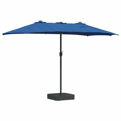Gartenparasol Blau 385 x 209 x 244 cm Stoff