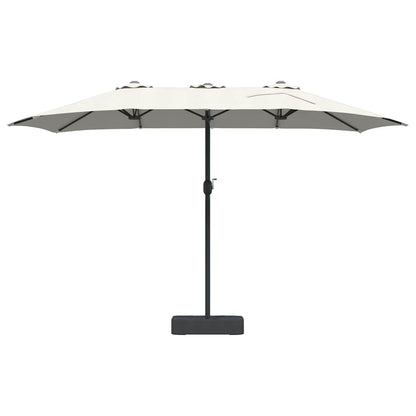 Gartenparasol Sand 385 x 209 x 244 cm Stoff
