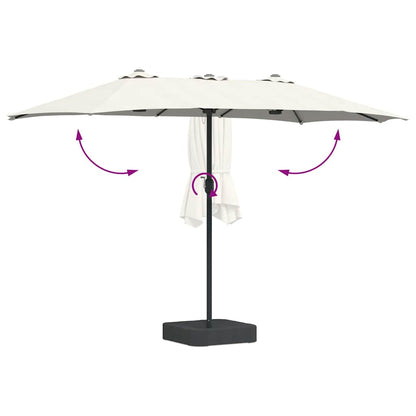 Gartenparasol Sand 385 x 209 x 244 cm Stoff