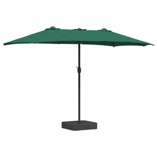 Gartenparasol Grün 385 x 209 x 244 cm Stoff