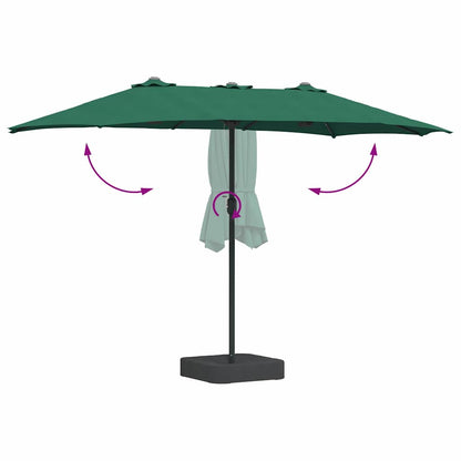 Gartenparasol Grün 385 x 209 x 244 cm Stoff
