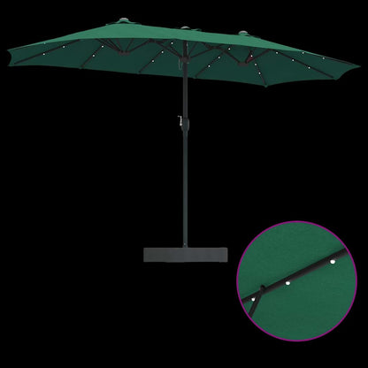 Gartenparasol Grün 385 x 209 x 244 cm Stoff