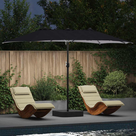 Gartenparasol Anthrazit 385 x 209 x 244 cm Stoff