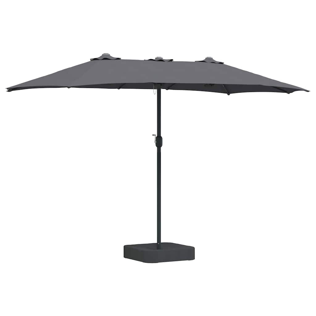 Gartenparasol Anthrazit 385 x 209 x 244 cm Stoff